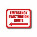 Ergomat 24in x 18in RECTANGLE SIGNS - Emergency Evacuation Route DSV-SIGN 432 #0307 -UEN
